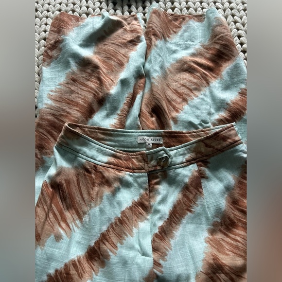 Anthropologie SET Camille Tie-Dye High-Waisted Culottes + Tie-Back Crop Top | M - Picture 3 of 16